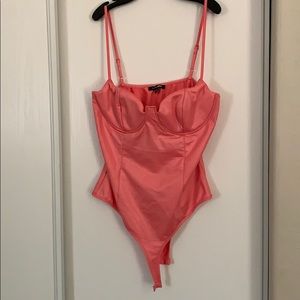 Pink fashion nova body suit